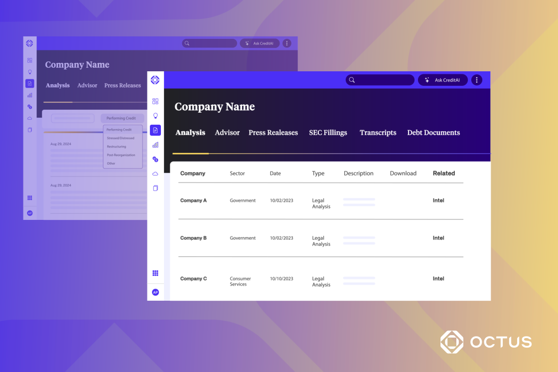 Octus Credit Intelligence platform