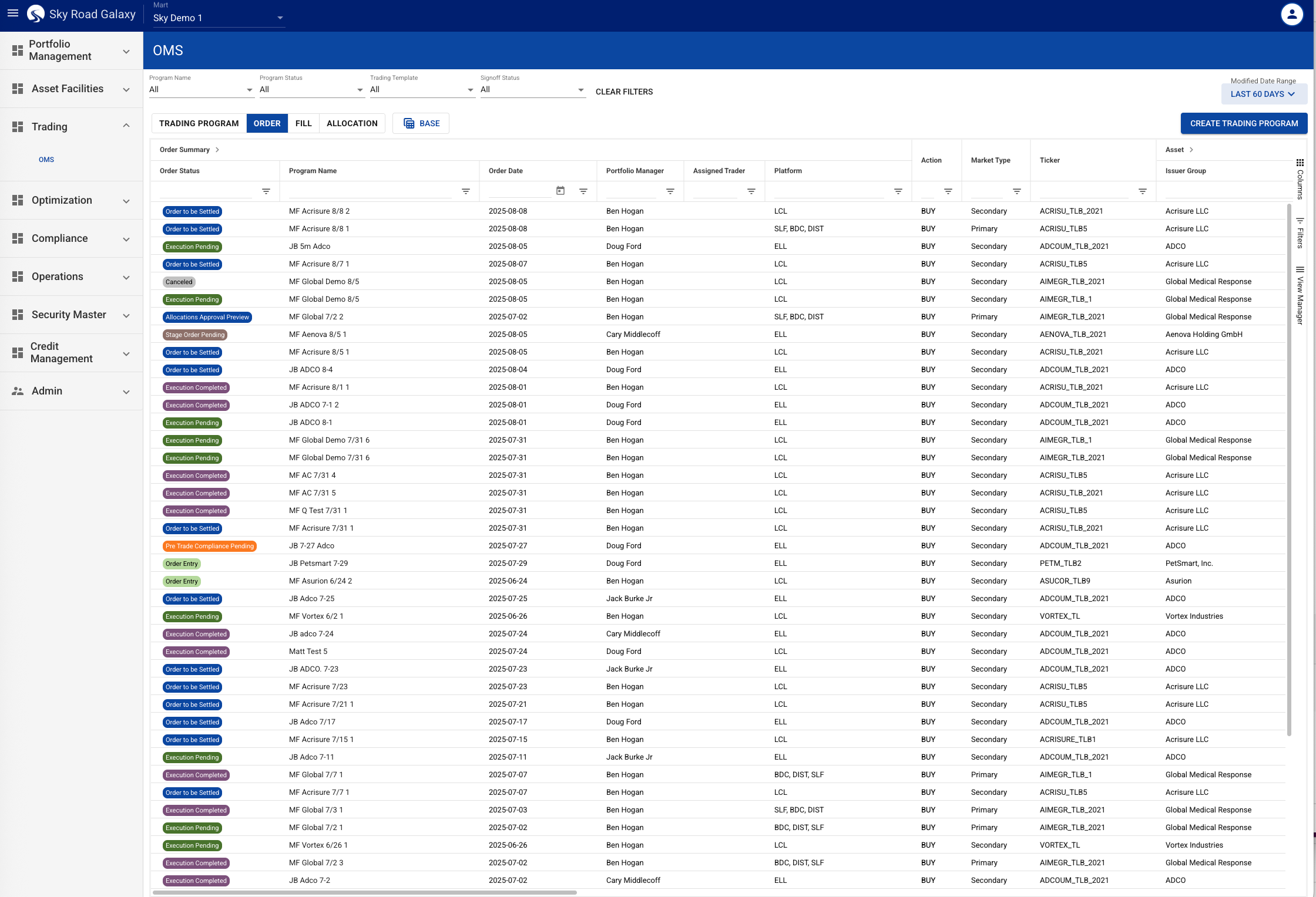 Trade Order Management OMS